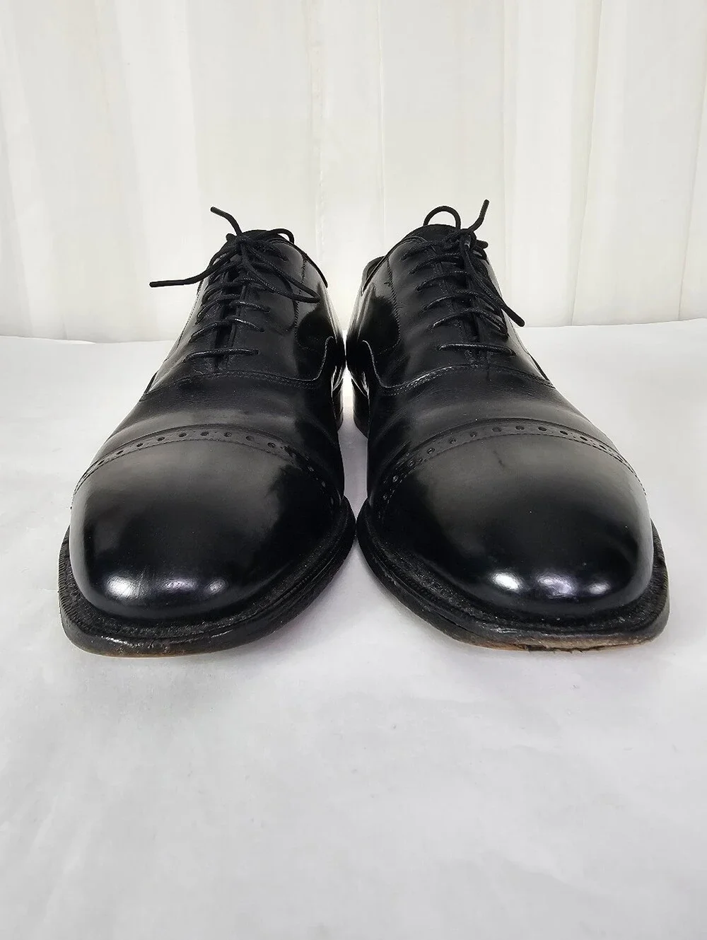 Johnston & Murphy Aristocraft Aldrich Black Leather Dress Shoes Oxfords Cap Toe